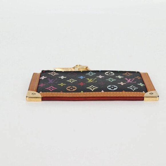 LOUIS VUITTON Multicolor Pochette Cles Coin Purse Black M13664 LV Auth 131839V - Picture 6 of 16